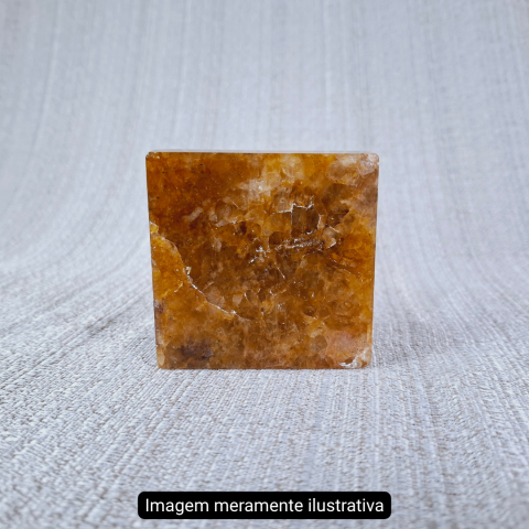 Placa Quadrada de Hematoide Amarelo - 7cm  - Unidade